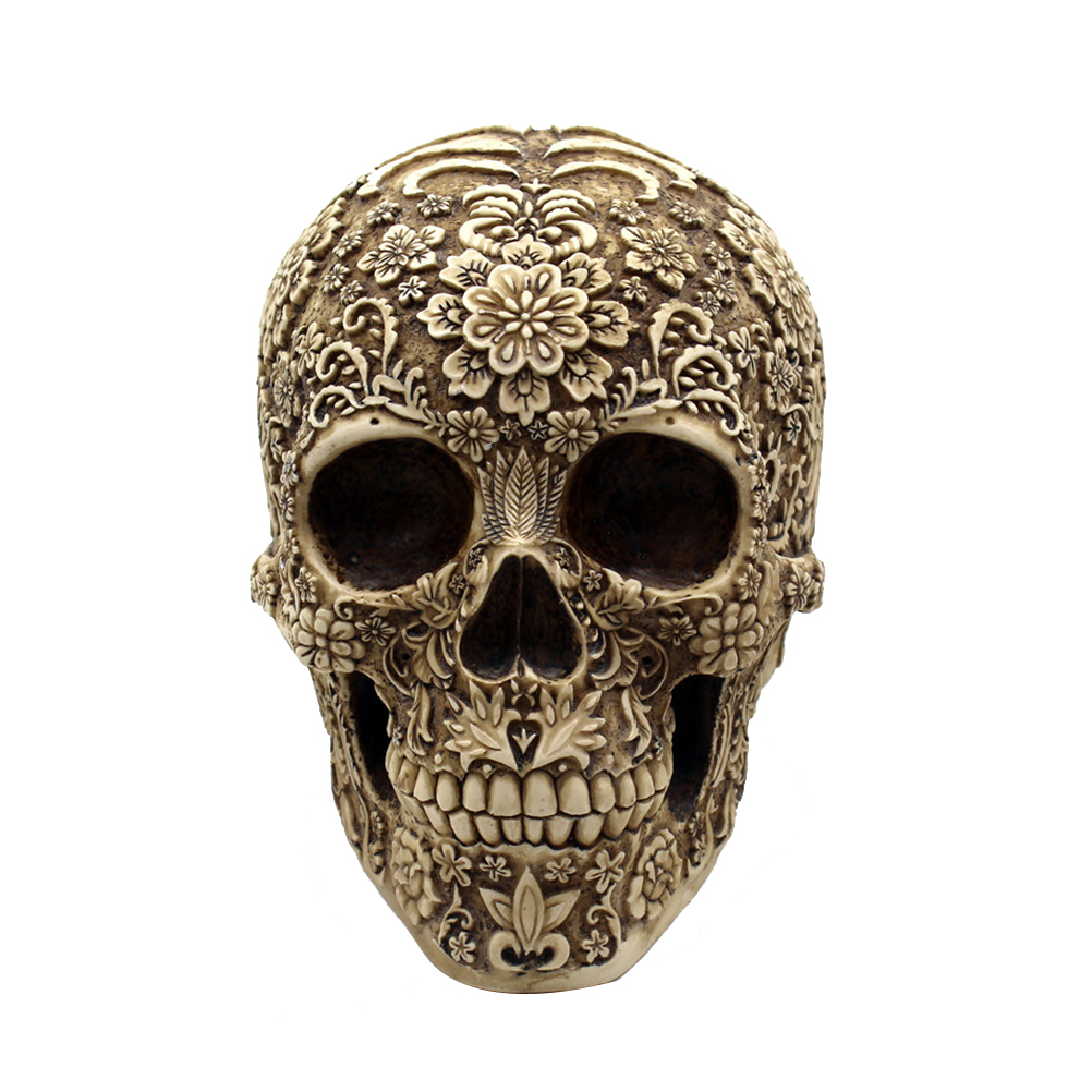 Silver Led Grinning Replica Human Skull Statue SMYER Halloween Skull Decoration Scary Ghost Skeleton Skull for Home & Outdoor Decor Silver Led Grinning Replica Human Skull Statue SMYER Halloween Skull Decoration Scary Ghost Skeleton Skull for Home & Outdoor Decor